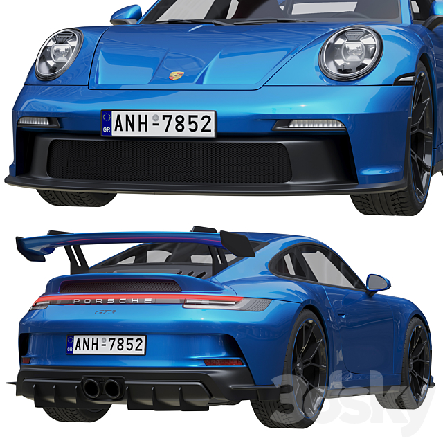 Porsche 911 GT3 2021 3DSMax File - thumbnail 4