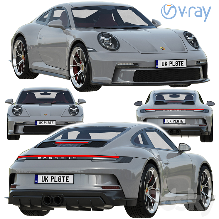 Porsche 911 GT3 Touring 2022 3DS Max - thumbnail 1