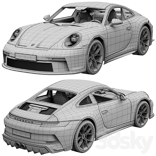 Porsche 911 GT3 Touring 2022 3DSMax File - thumbnail 5