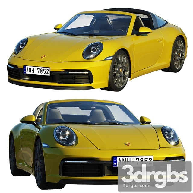 Porsche 911 Targa 2019 3dsmax Download - thumbnail 1