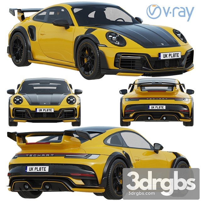 Porsche 911 techart gtstreet r 2022 - thumbnail 1