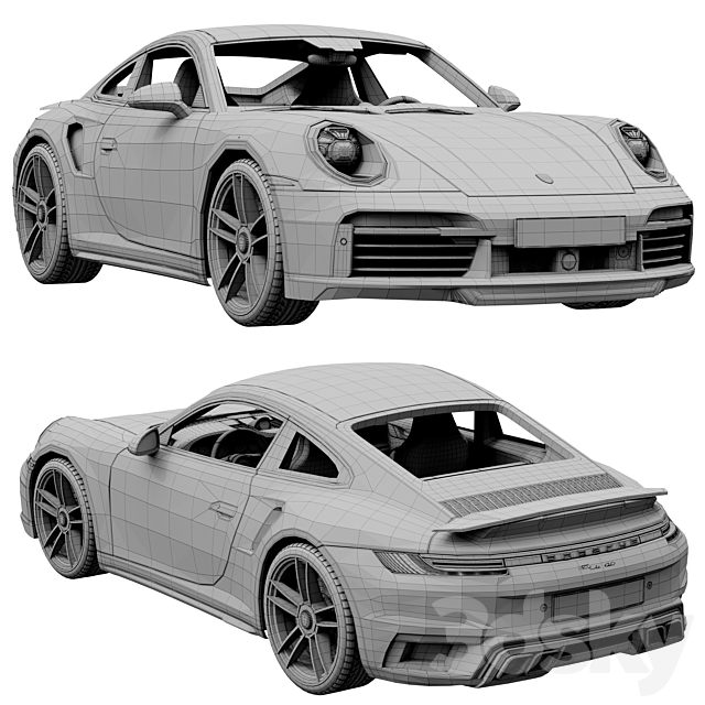 Porsche 911 Turbo S 2021 3DSMax File - thumbnail 5