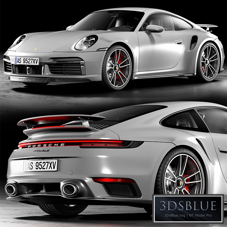 Porsche 911 Turbo S 3DS Max - thumbnail 3