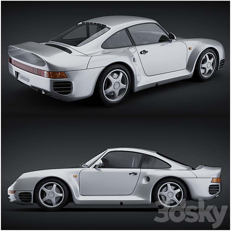 Porsche 959 3DS Max - thumbnail 2