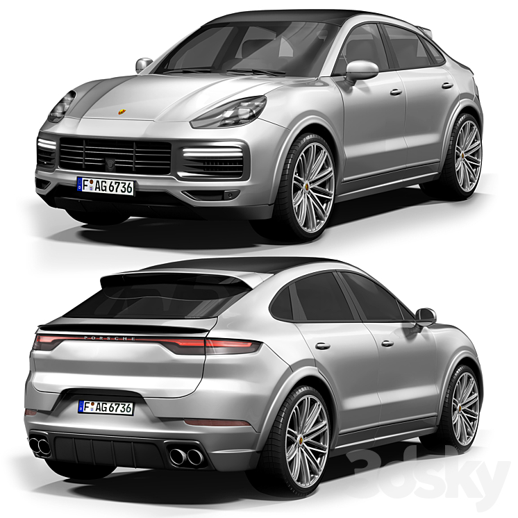 Porsche Cayenne 2022 3DS Max Model - thumbnail 1