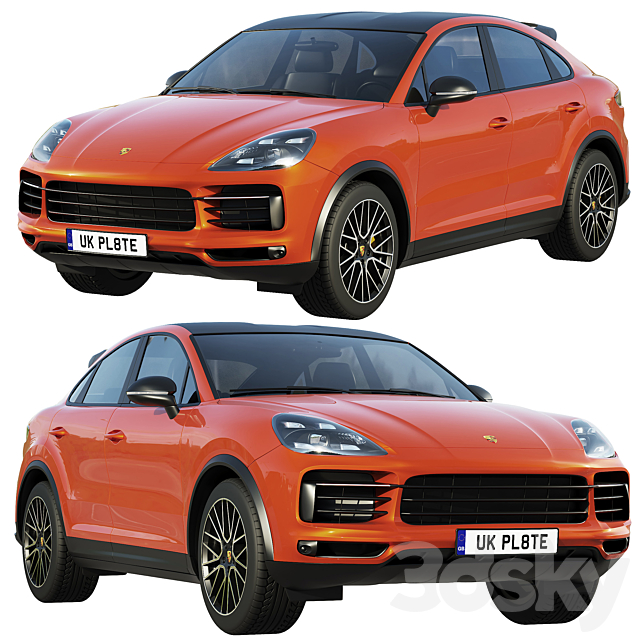 Porsche Cayenne Coupe turbo 2019 3DS Max Model - thumbnail 1