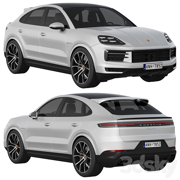 Porsche Cayenne E-Hybrid Coupé 2024 3DS Max Model - thumbnail 1