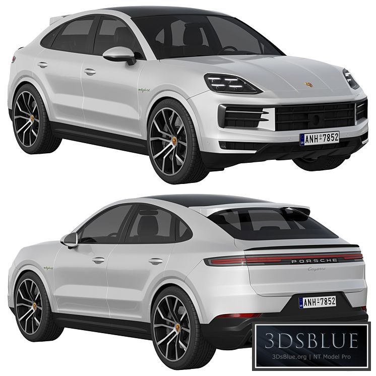 Porsche Cayenne E-Hybrid Coupé 2024 3DS Max - thumbnail 3