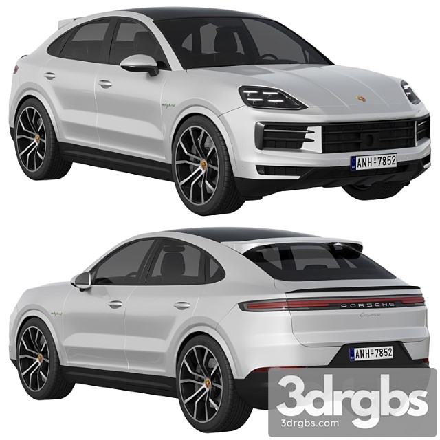 Porsche Cayenne E Hybrid Coupe 2024 3dsmax Download - thumbnail 1