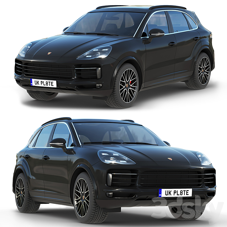 Porsche Cayenne S 2019 3DS Max Model - thumbnail 1