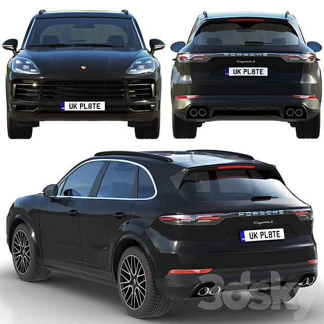 Porsche Cayenne S 2019 3DSMax File - thumbnail 2