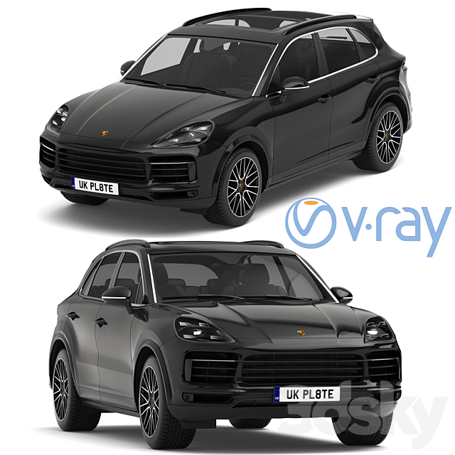 Porsche Cayenne S 2019 3DSMax File - thumbnail 1