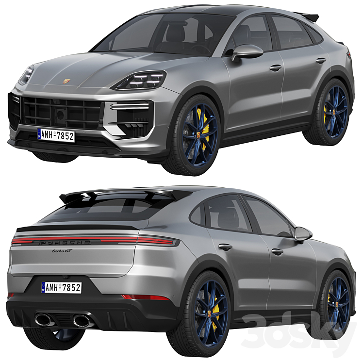 Porsche Cayenne Turbo GT 2024 3DS Max Model - thumbnail 2