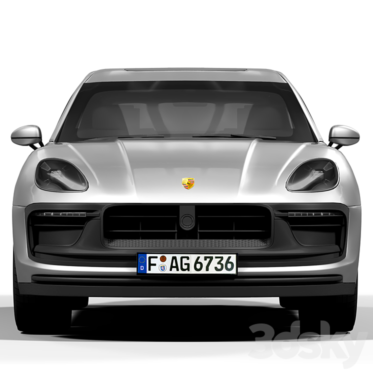 Porsche Macan T 3DS Max Model - thumbnail 2