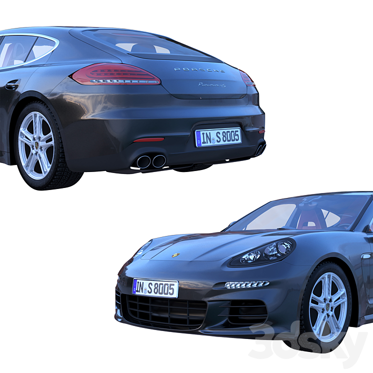 Porsche Panamera 4S 3DS Max - thumbnail 2