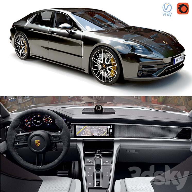 Porsche Panamera Turbo s 3DS Max - thumbnail 1