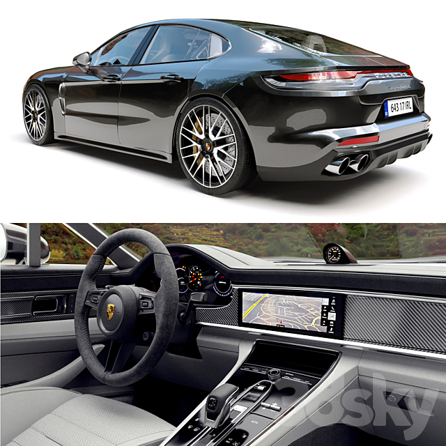 Porsche Panamera Turbo s 3DSMax File - thumbnail 2