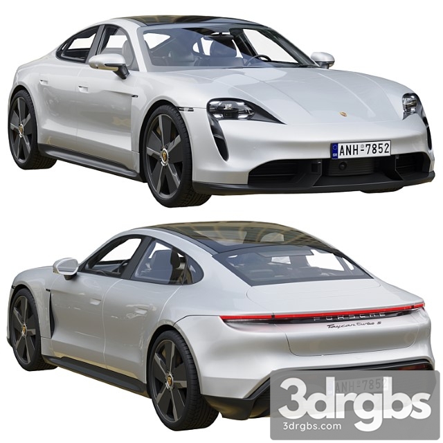 Porsche Taycan Turbo S 1 3dsmax Download - thumbnail 1