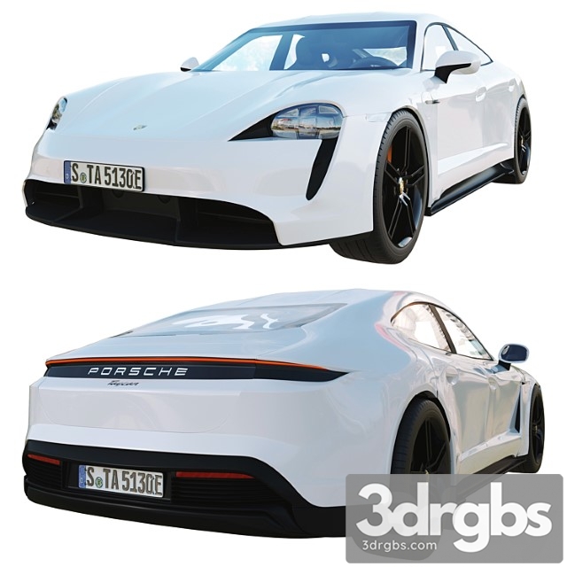 Porsche Taycan Turbo S 3dsmax Download - thumbnail 1