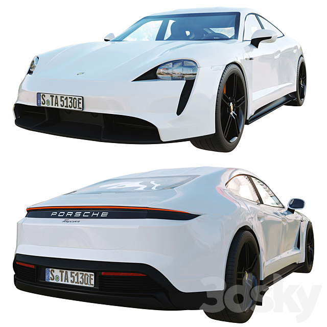 Porsche Taycan Turbo S 3DSMax File - thumbnail 1