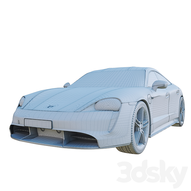 Porsche Taycan Turbo S 3DSMax File - thumbnail 4