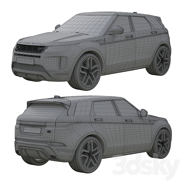 Range Rover Land Rover Evoque 3DS Max Model - thumbnail 5