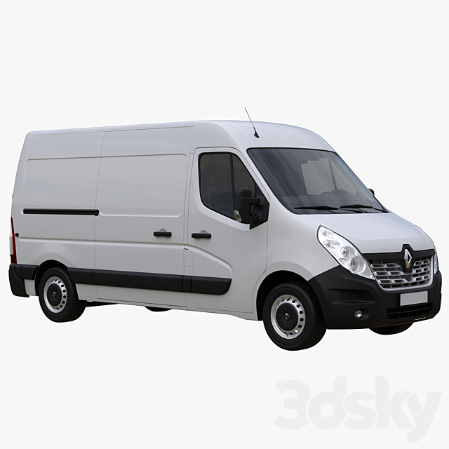 Renault Master L2H2 PanelVan 3DS Max Model - thumbnail 2