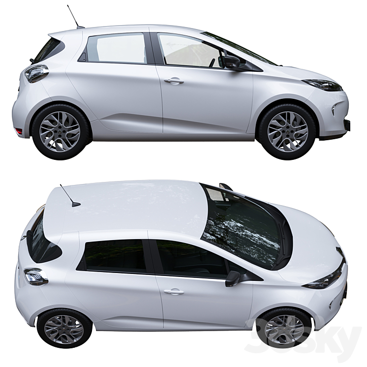 Renault Zoe 2013 3DS Max Model - thumbnail 2