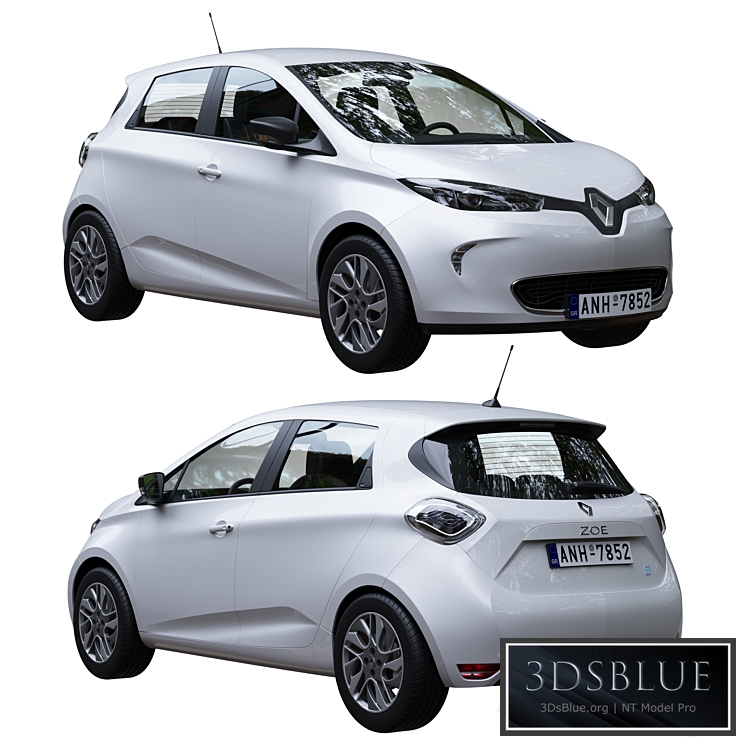 Renault Zoe 2013 3DS Max - thumbnail 3