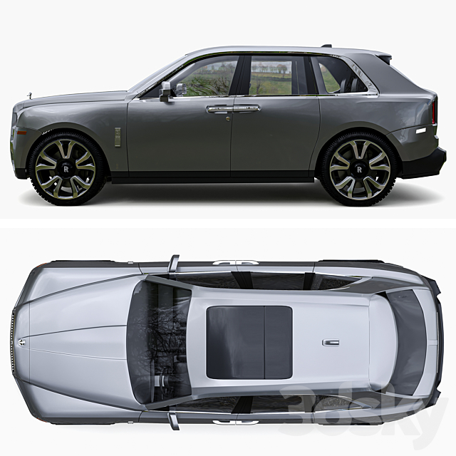 Rolls royce cullinan 3DS Max Model - thumbnail 2