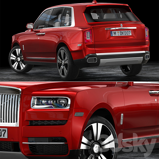 Rolls-Royce Cullinan 3DS Max Model - thumbnail 2