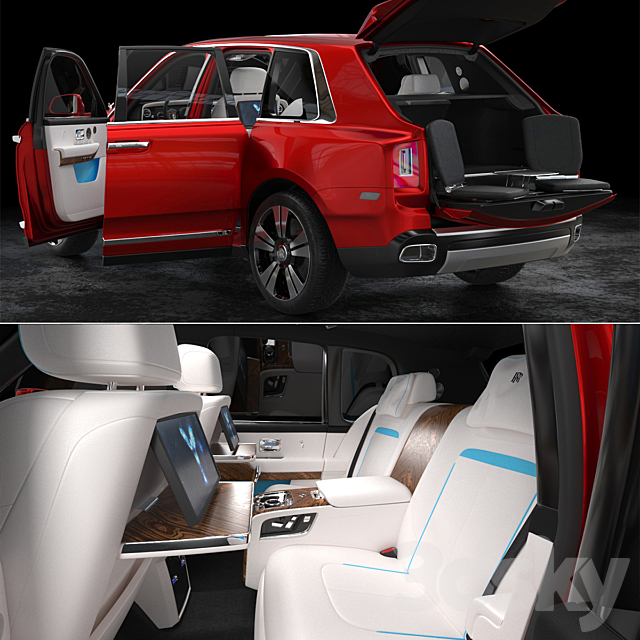 Rolls-Royce Cullinan 3DS Max Model - thumbnail 3