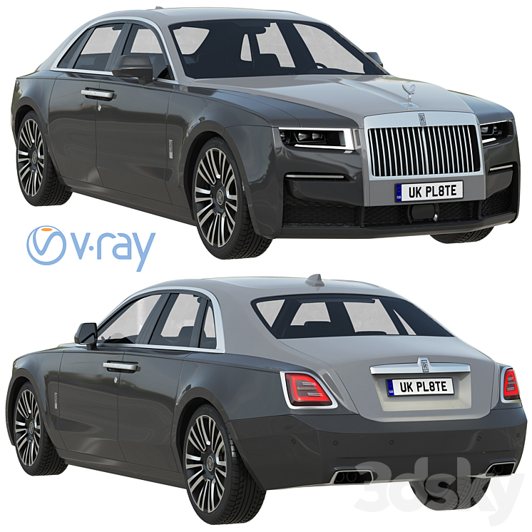 Rolls-Royce Ghost 3DS Max Model - thumbnail 1