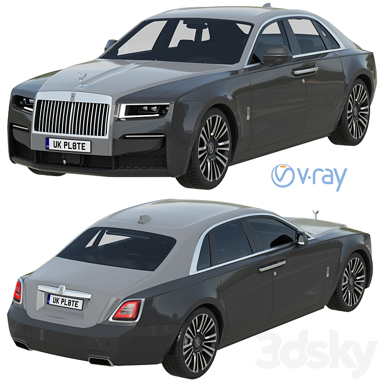 Rolls-Royce Ghost 3DS Max Model - thumbnail 2