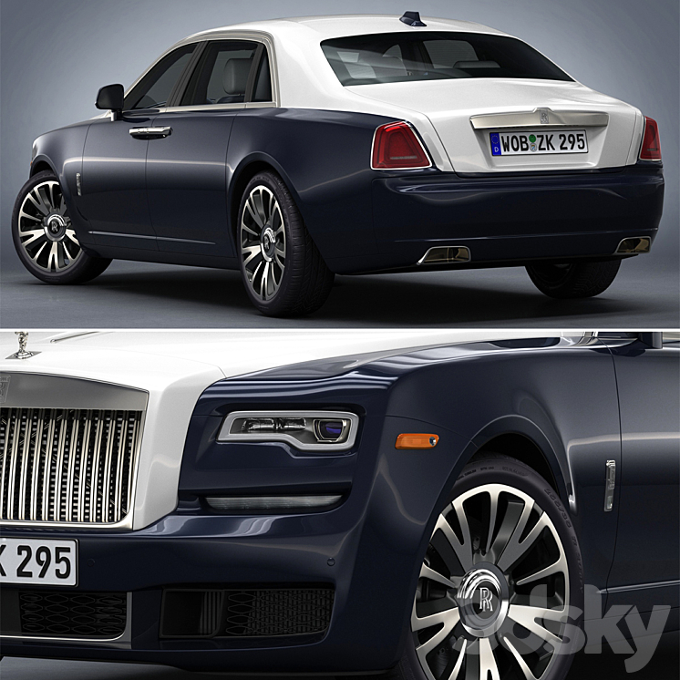 Rolls-Royce Ghost EWB 3DS Max - thumbnail 2