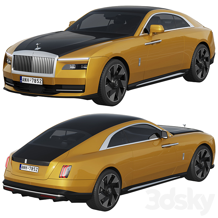 Rolls-Royce Specter 3DS Max Model - thumbnail 2