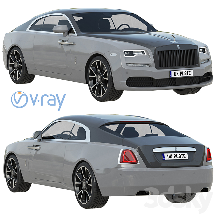 Rolls-Royce Wraith 3DS Max Model - thumbnail 1