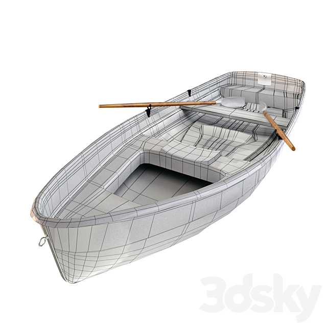 Rowing boat “PELLA FJORD” 3DS Max Model - thumbnail 2