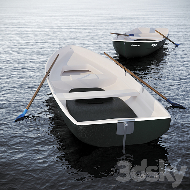 Rowing boat “PELLA FJORD” 3DS Max Model - thumbnail 5