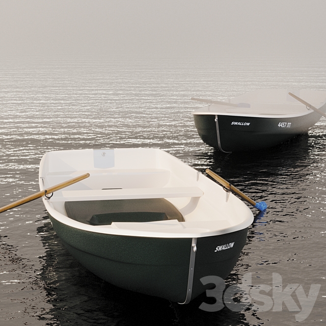 Rowing boat “PELLA FJORD” 3DS Max Model - thumbnail 7