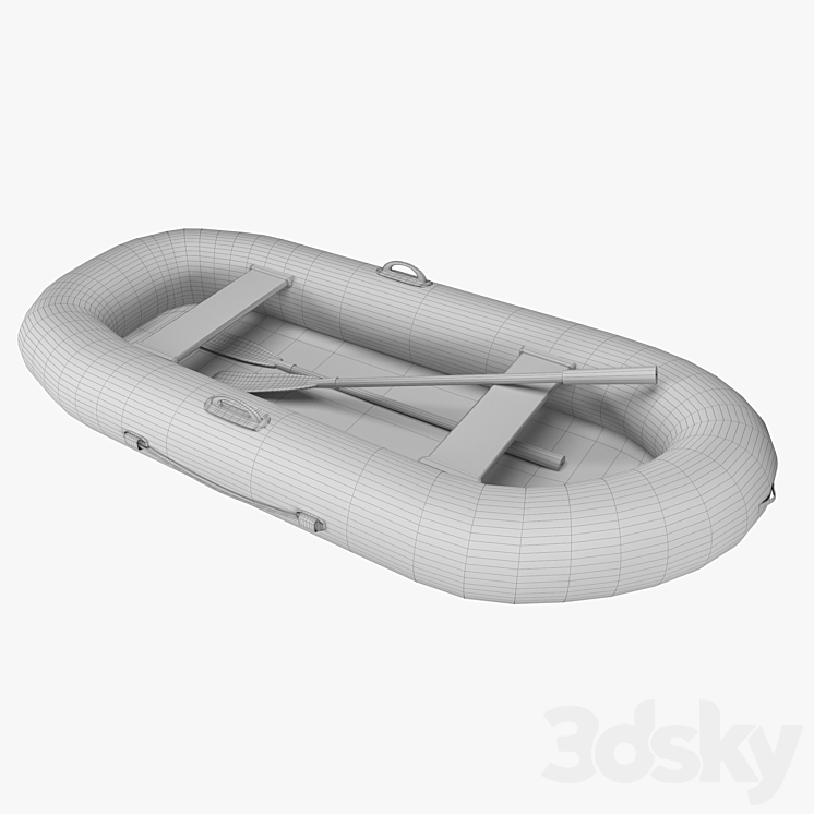 Rubber boat 3DS Max - thumbnail 2