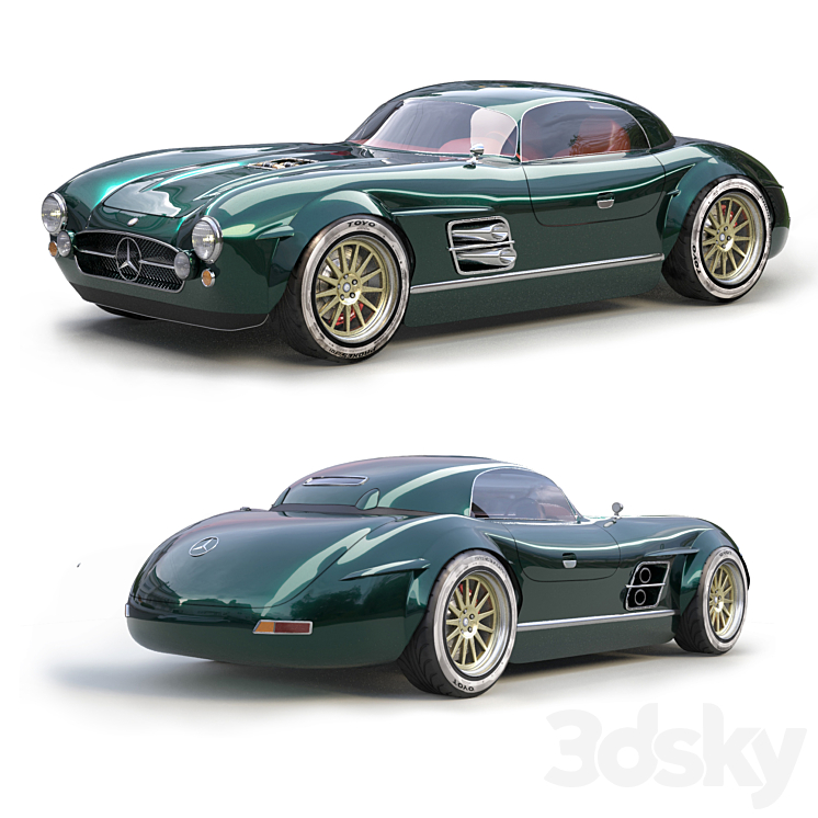 S-Klub Mercedes Benz (300 SL) 3DS Max Model - thumbnail 2