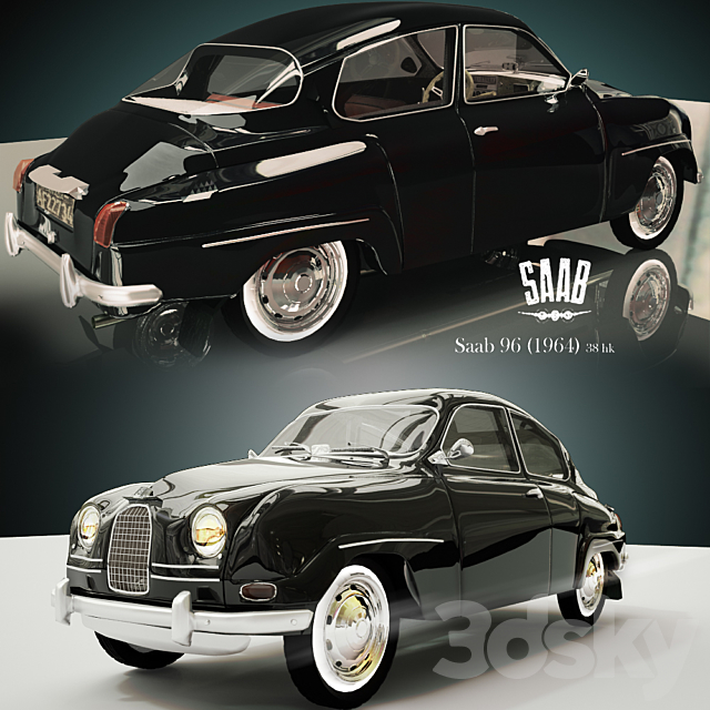 Saab 96 (1960-1964) 38hk 3DSMax File - thumbnail 1