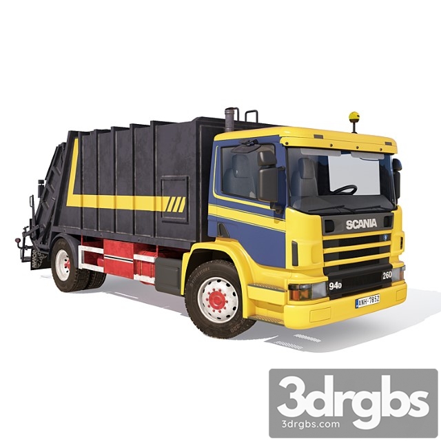 Scania-p94-garbage-truck 3dsmax Download - thumbnail 1