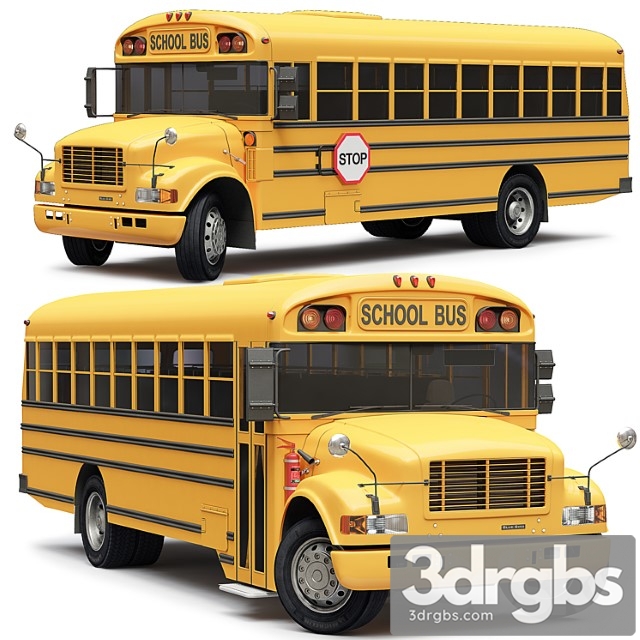 School bus blue bird - thumbnail 1