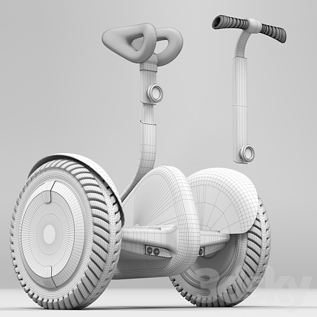 Segway 3DS Max Model - thumbnail 2