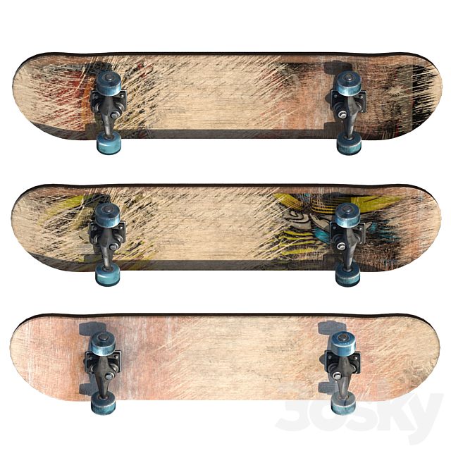 skateboard 3DSMax File - thumbnail 4