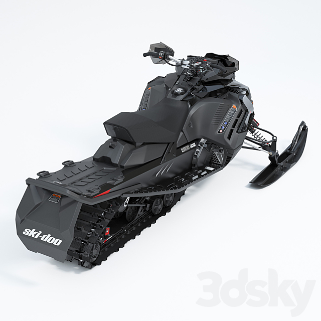 Ski-Doo Renegade X-RS 900 ACE Turbo Snowmobile 3DS Max Model - thumbnail 2