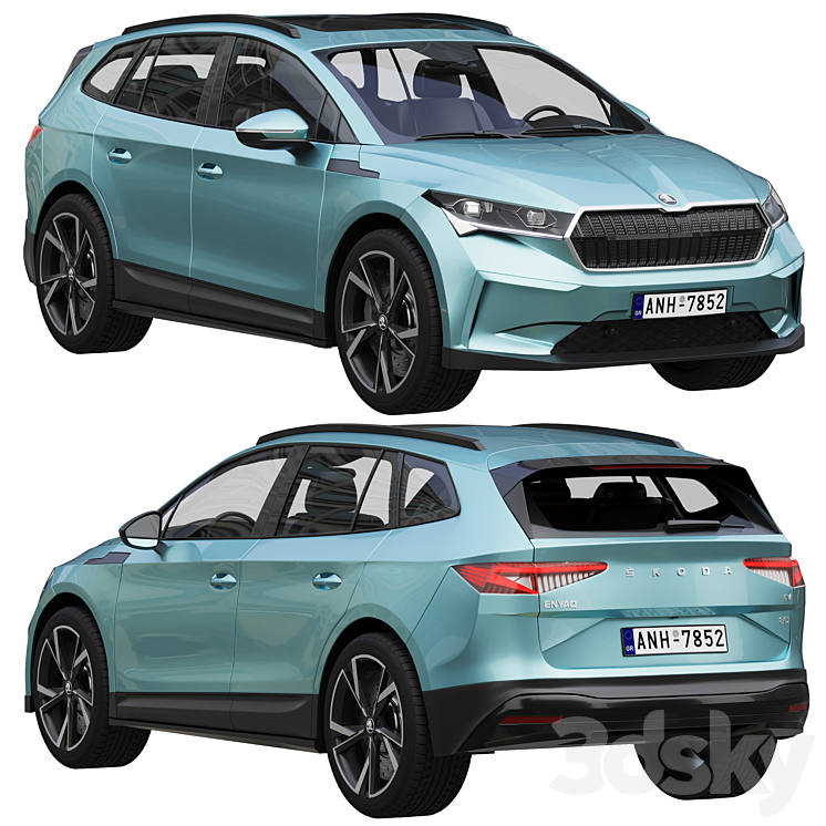 SKODA ENYAQ iV 3DS Max - thumbnail 1