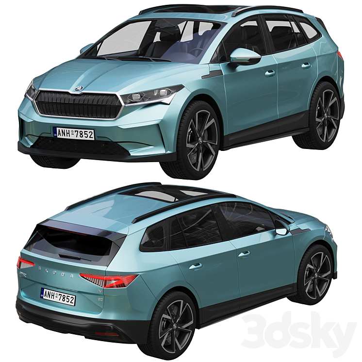 SKODA ENYAQ iV 3DS Max - thumbnail 2